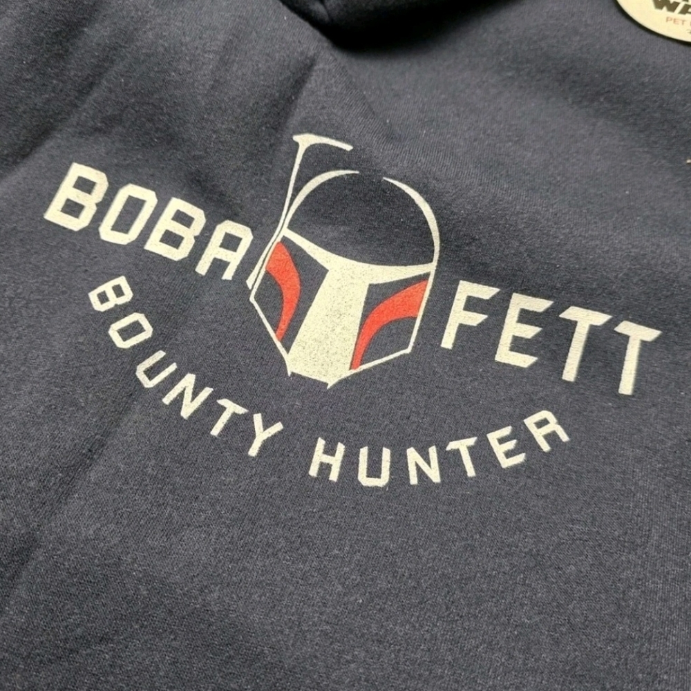 Disney Star Wars Boba Fett Bounty Hunter Dog Pet Hoodie Sweatshirt Size XL - Picture 2 of 5